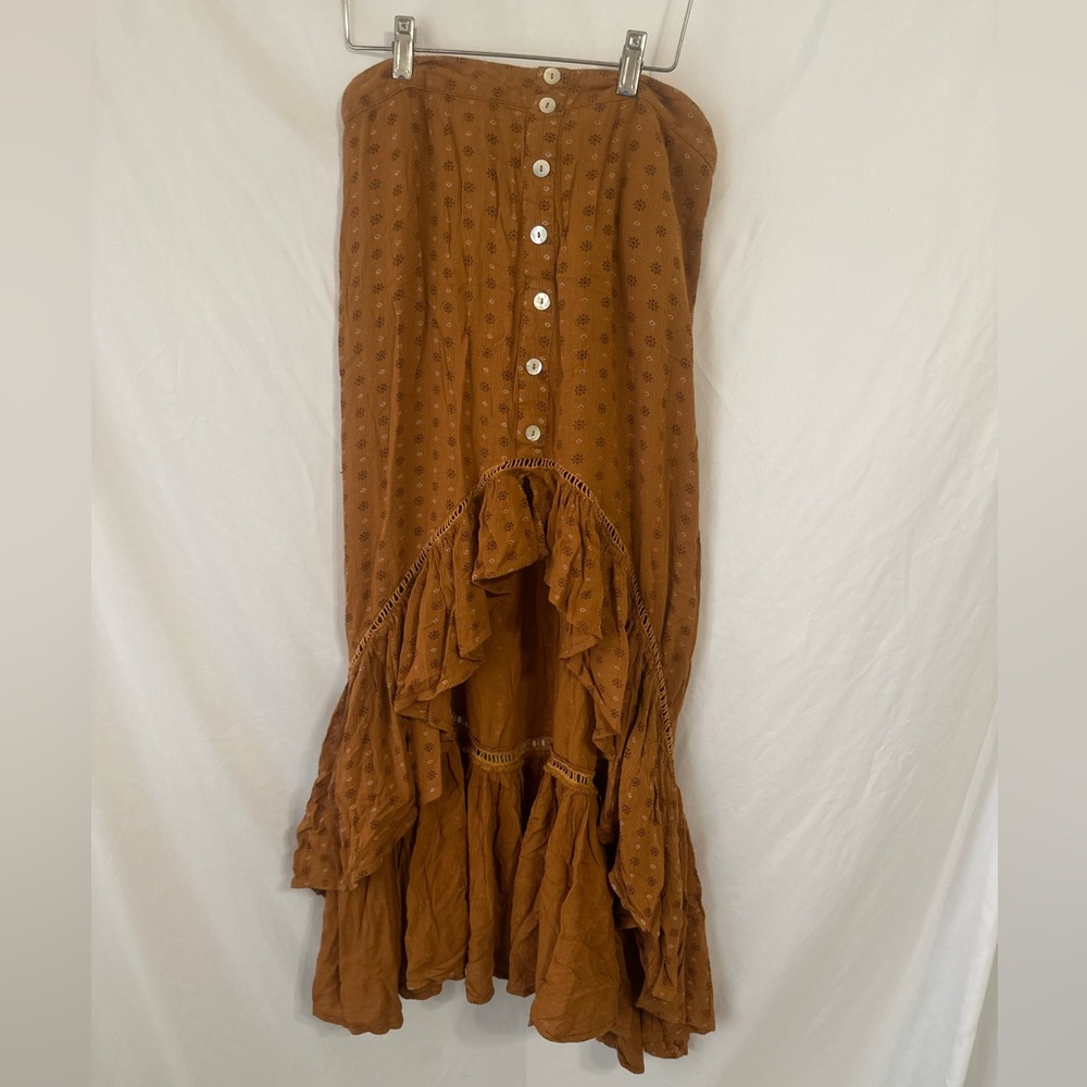 Shyanne Brown Printed High Low Skirt